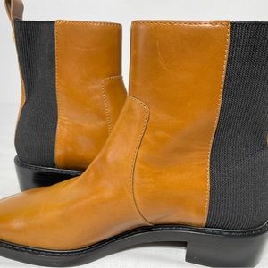 Tory Burch size 10.5 new without box Chelsea Boot Bonnie Brown / Perfect black